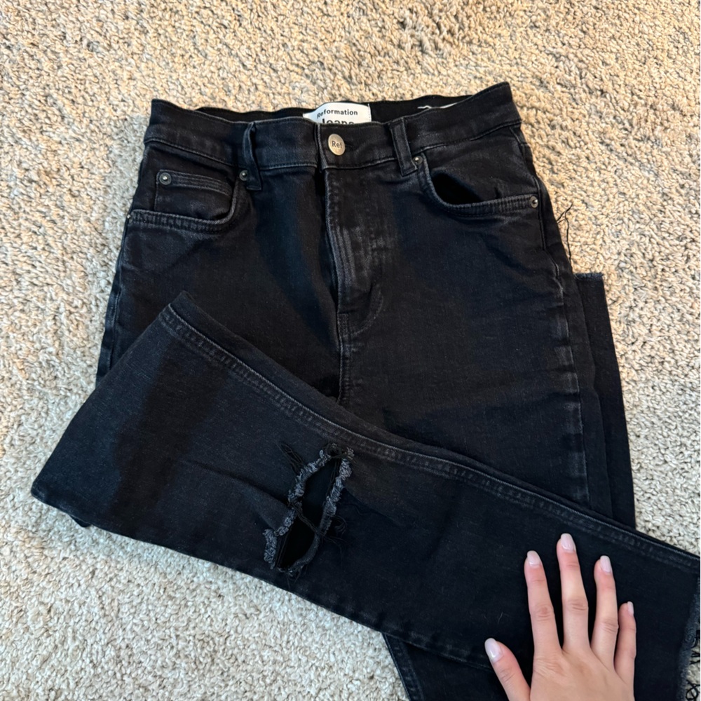 Reformation Distressed Skinny Jeans
